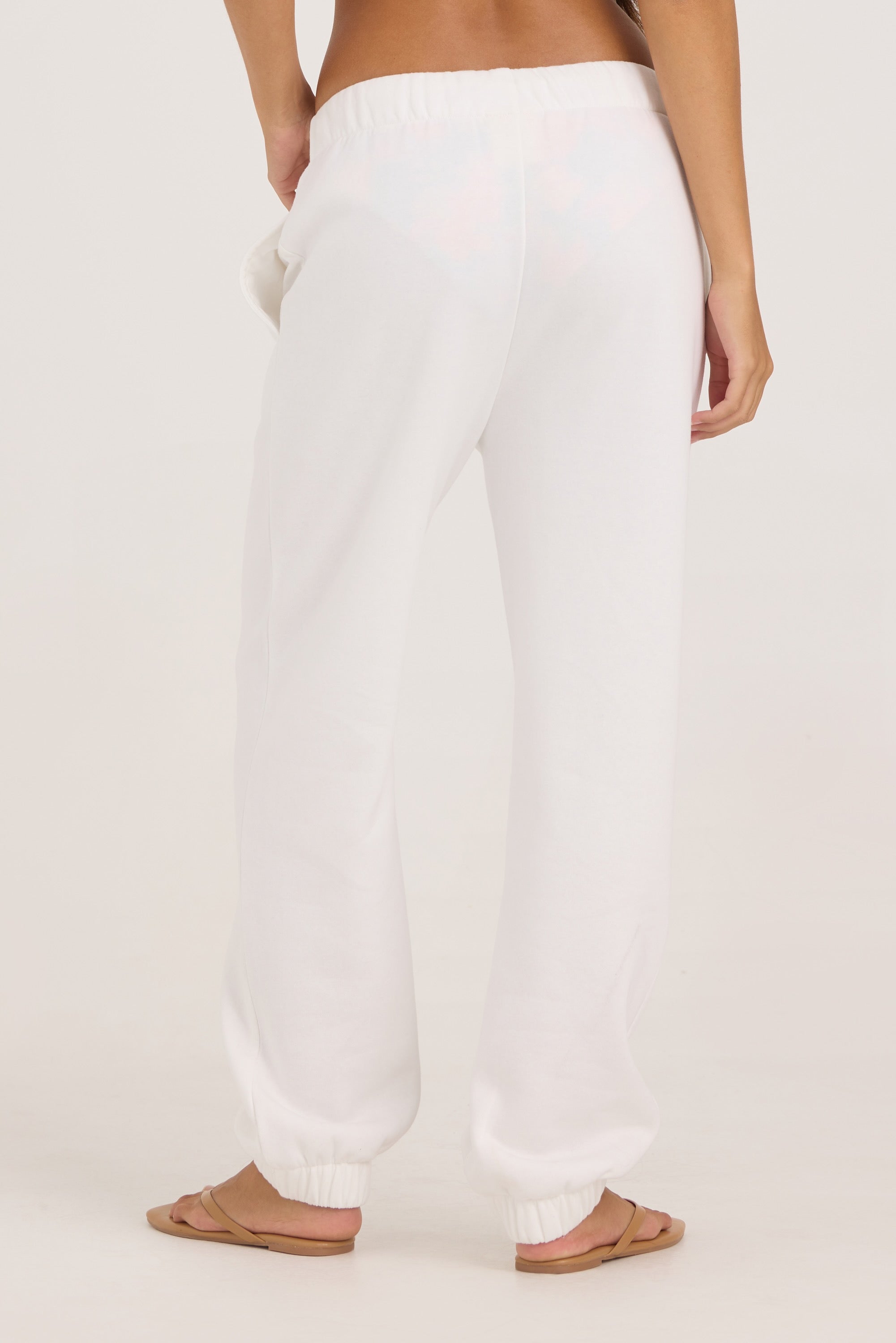 White Surf Wash Jogger W/ Patches