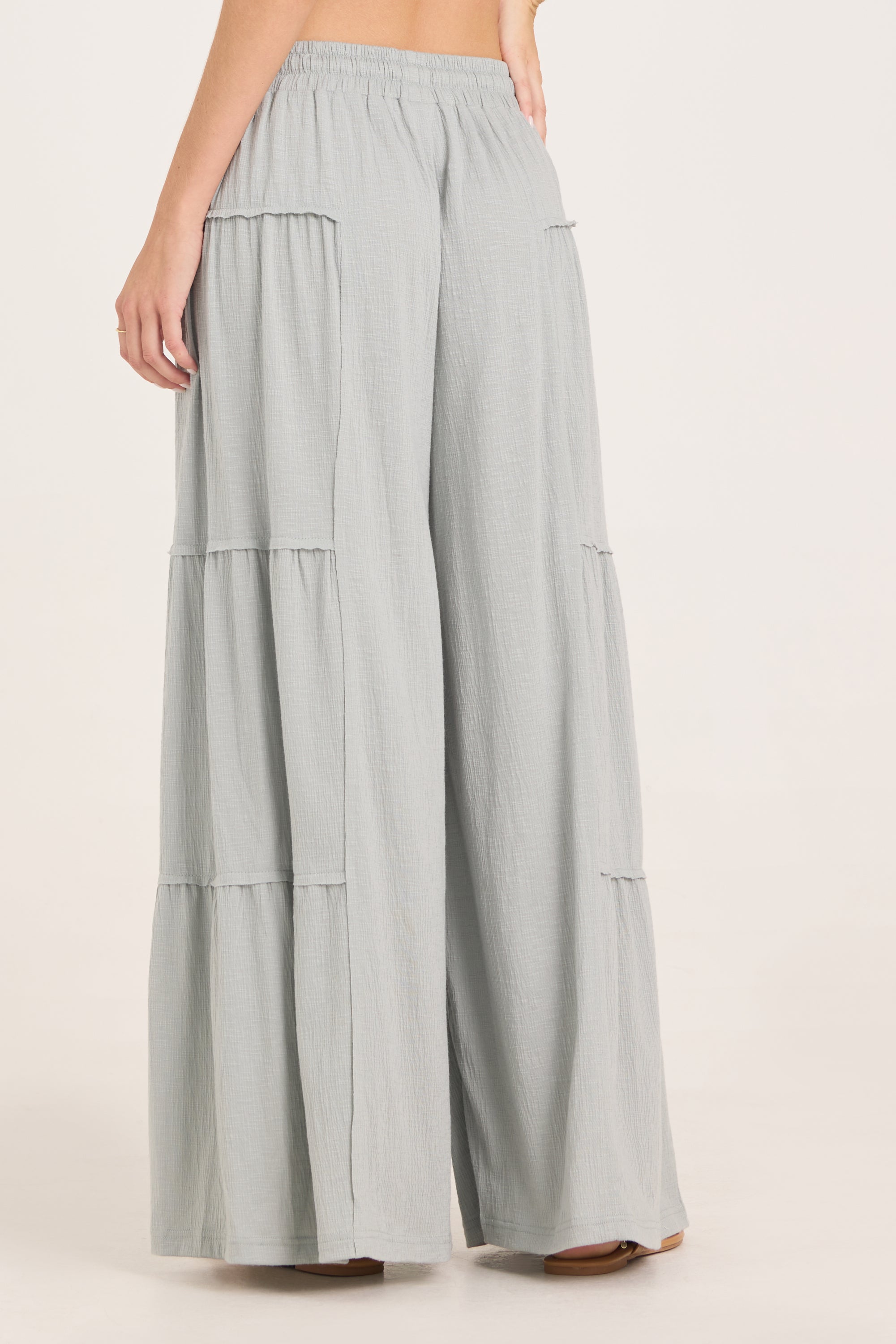 Textured Slub Knit Pant - Sage