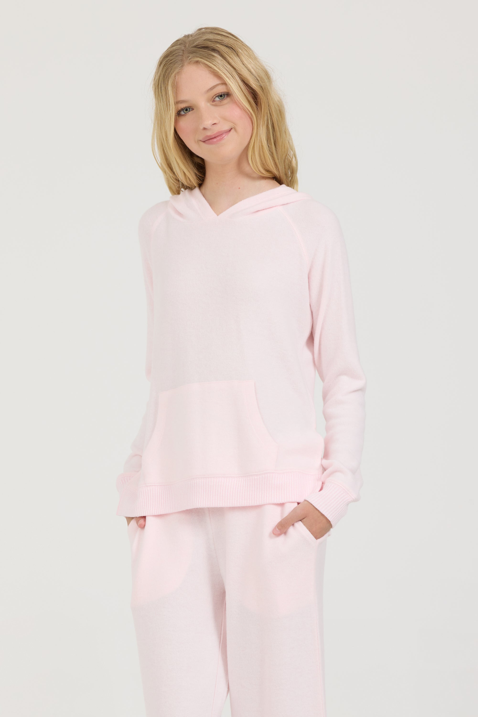 Kids Solid Hacci Hoodie