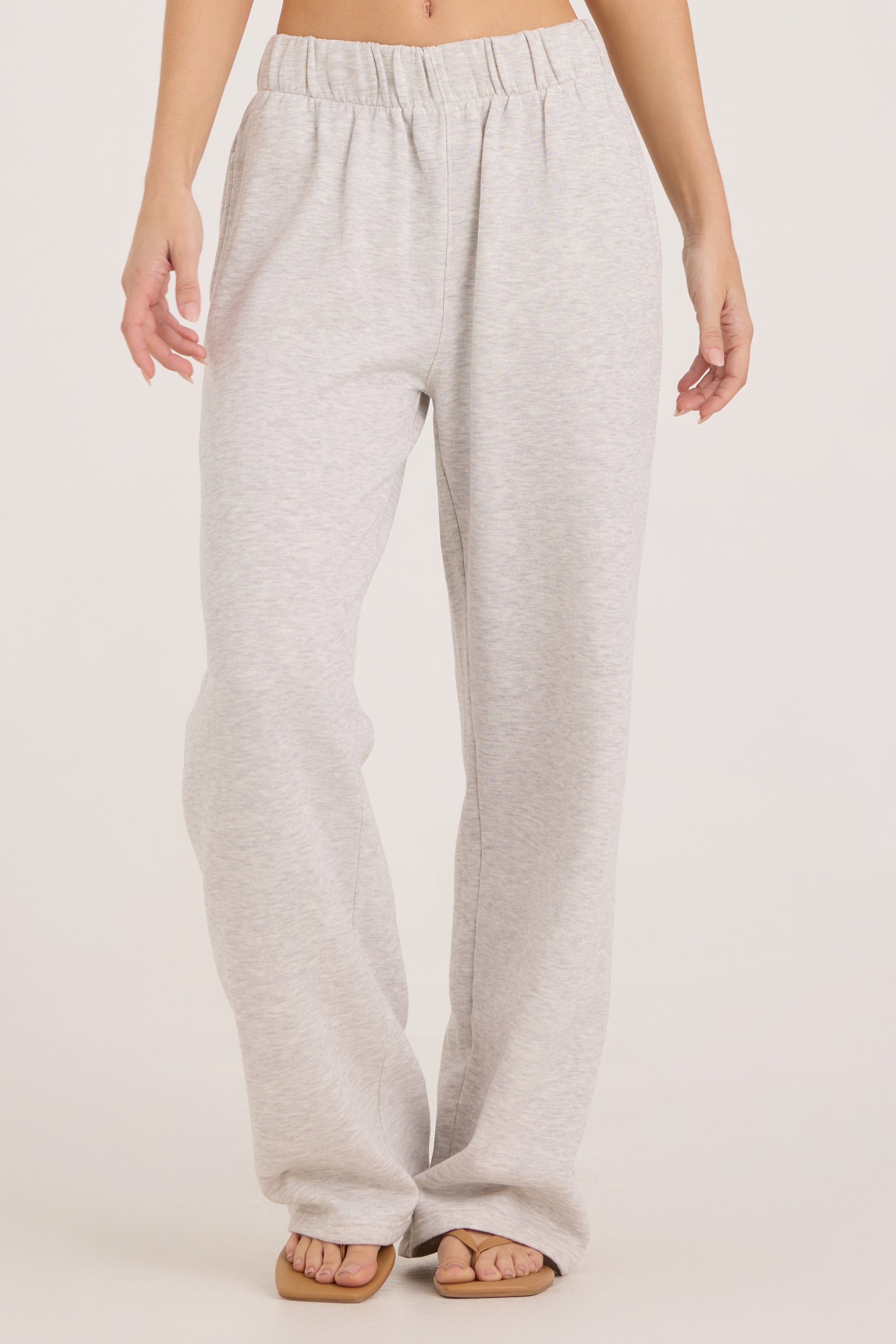 Beach Burnout Wide Leg Pant - Ash Grey