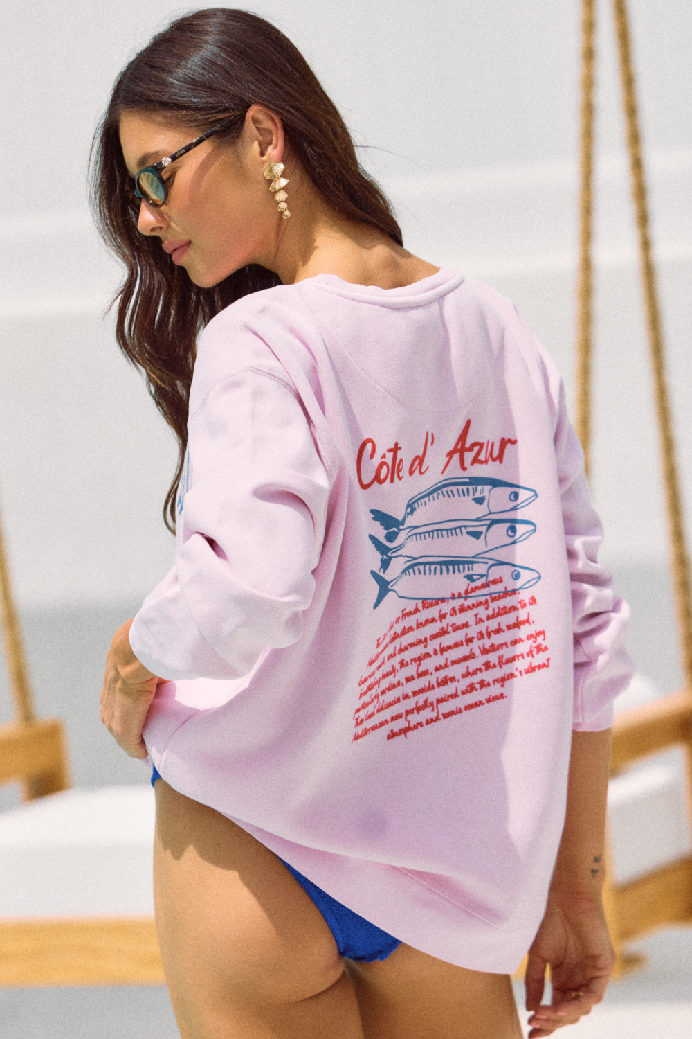 3 Fish Garment Dye Crewneck - Paradise Pink