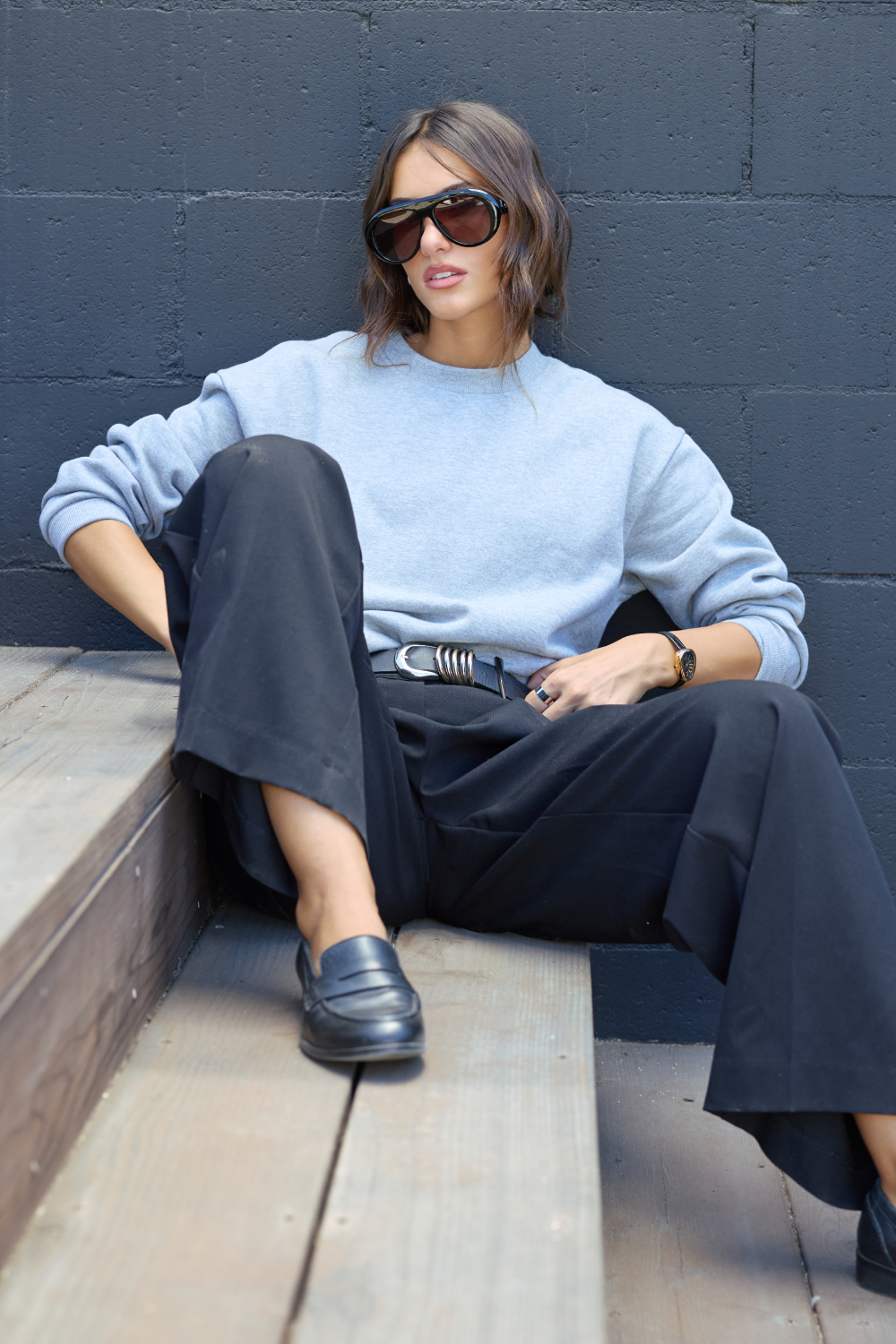Athletic Grey Surf Wash Crewneck