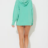 Tropical Green Pigment Dye Pullover Hoodie