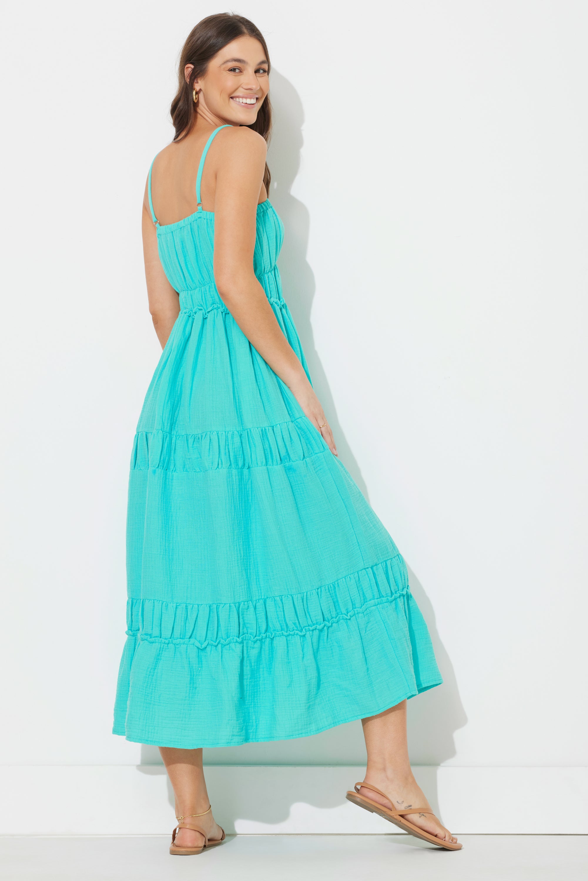 Beach gauze maxi dress best sale