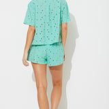 Paradise Green Floral Eyelet Top