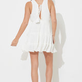 White Swiss Dot W/ Crochet Dress