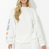 White Surf Wash Crewneck