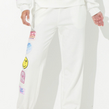 White Surf Wash Jogger with Patches