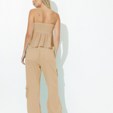 Butter Bronze Ruffle Tank