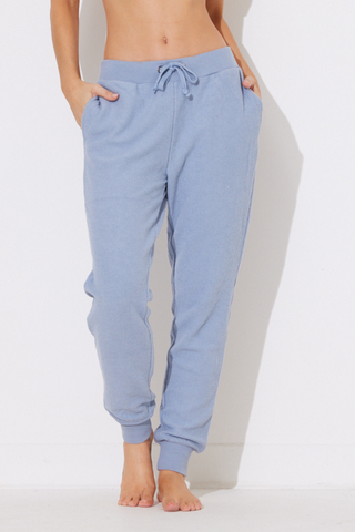 Fog Blue Washed Rib Jogger
