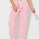 Blossom Pink Scrunch Bottom Sweatpants w/ Wrap Cords