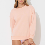 Melon Burnout Fleece Crewneck