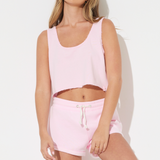 Paradise Pink Surf Wash Terry Tank