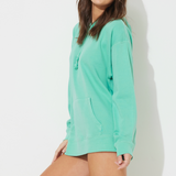 Tropical Green Pigment Dye Pullover Hoodie