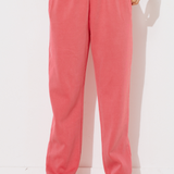 Washed Red Pigment Dye Jogger
