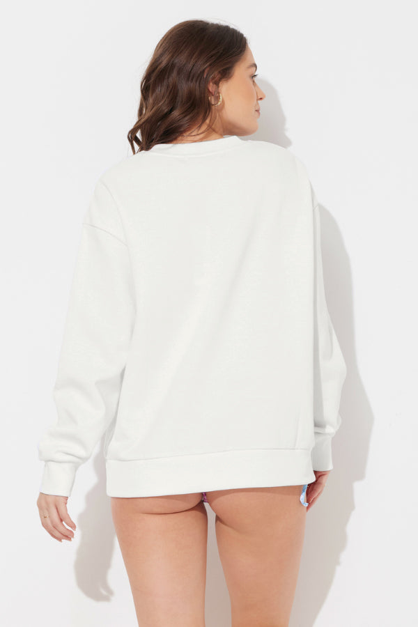 Bright Ivory Surf Wash Crewneck