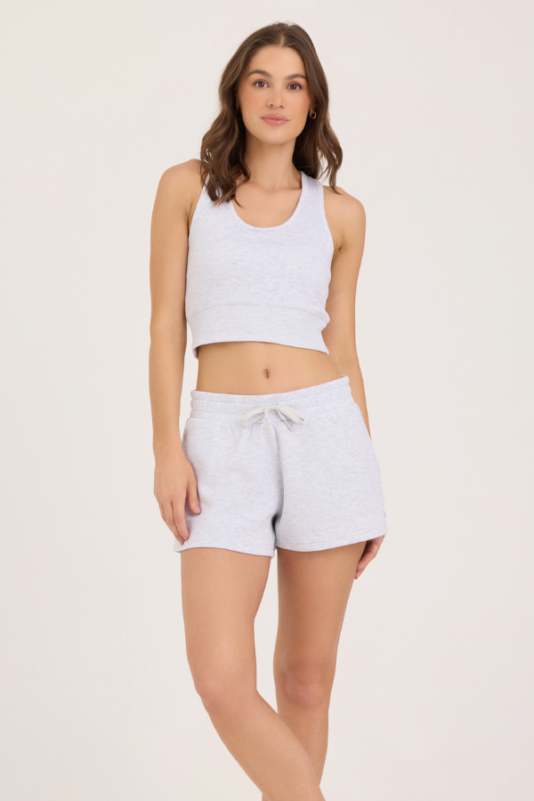 Spring Grey Cloud Fleece Shorts