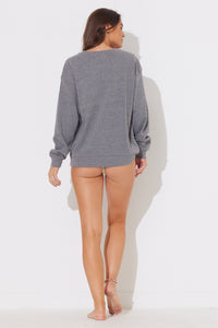 Varsity Grey Heather Fleece Crewneck