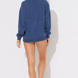 Deep Navy Heather Fleece Crewneck