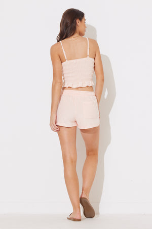 Peach Sorbet Terry Cloth Dolphin Short
