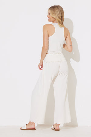 Cloud Rib Knit Ruched Tank