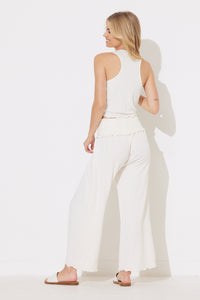 Cloud Rib Knit Ruched Tank