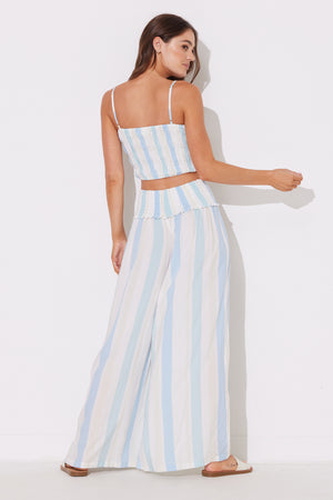 Venice Stripe Printed Wide Leg Pant