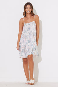 Bahamas Tropical Tiered Ruffle Dress