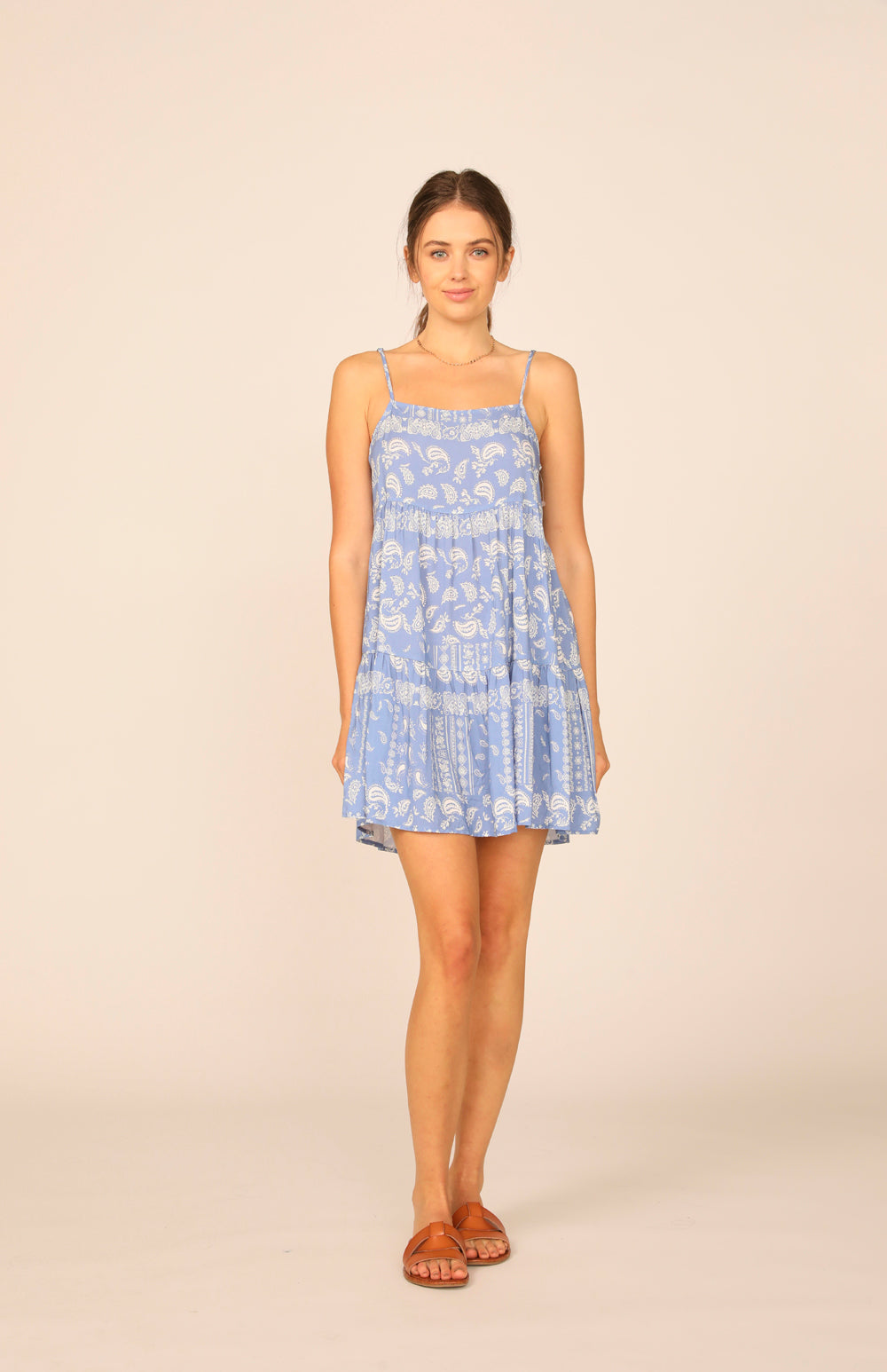 Blue bandana print outlet dress