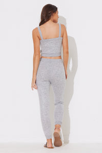 Heather Grey Hacci Jogger