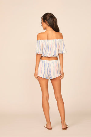 Quiet Harbor Stripe Smocked Short