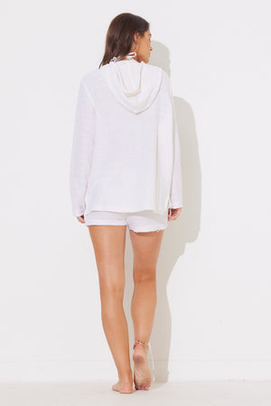 Coconut/Ivory Mixed Knit Baja Shorts