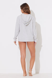 Heather Grey Brushed Hacci Hoodie