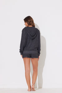 Heather Charcoal Hacci Short