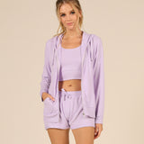 Lilac Brushed Hacci Short