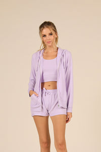 Lilac Brushed Hacci Short
