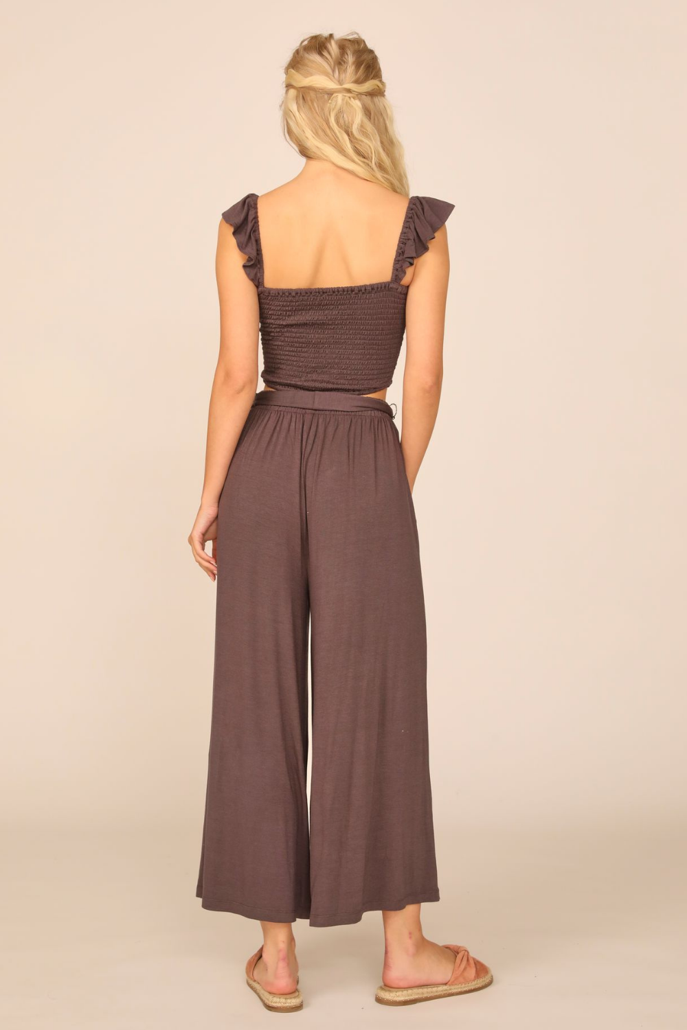 Granite Rayon Spandex Smocked Tank