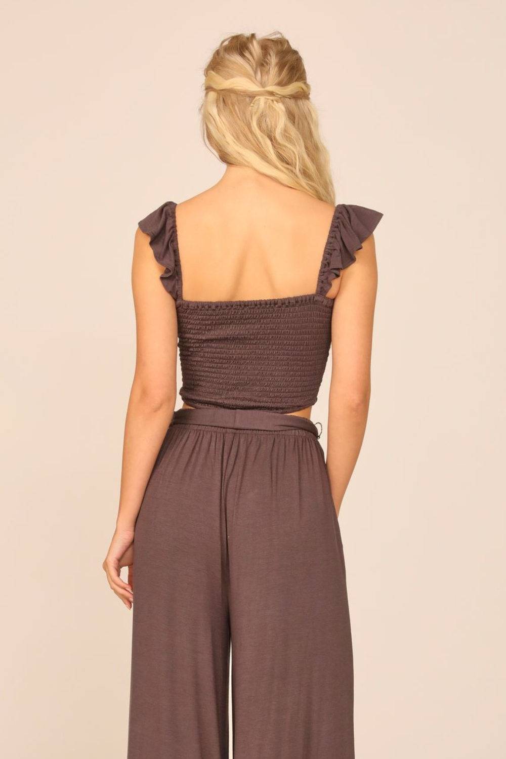 Granite Rayon Spandex Smocked Tank
