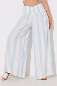 Venice Stripe Printed Wide Leg Pant