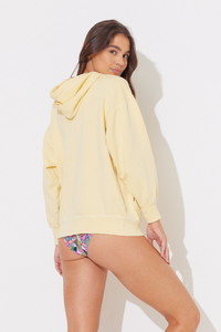 Yellow Haze Brushed Back High Neck Hoodie