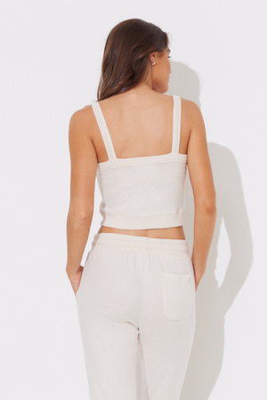 Coconut White Hacci Binding Tank