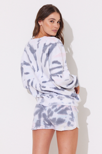 Saltwater Swirl Tie Dye Burnout Crewneck