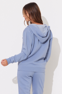 Coastal Denim Garment Dye Full Zip Hoodie