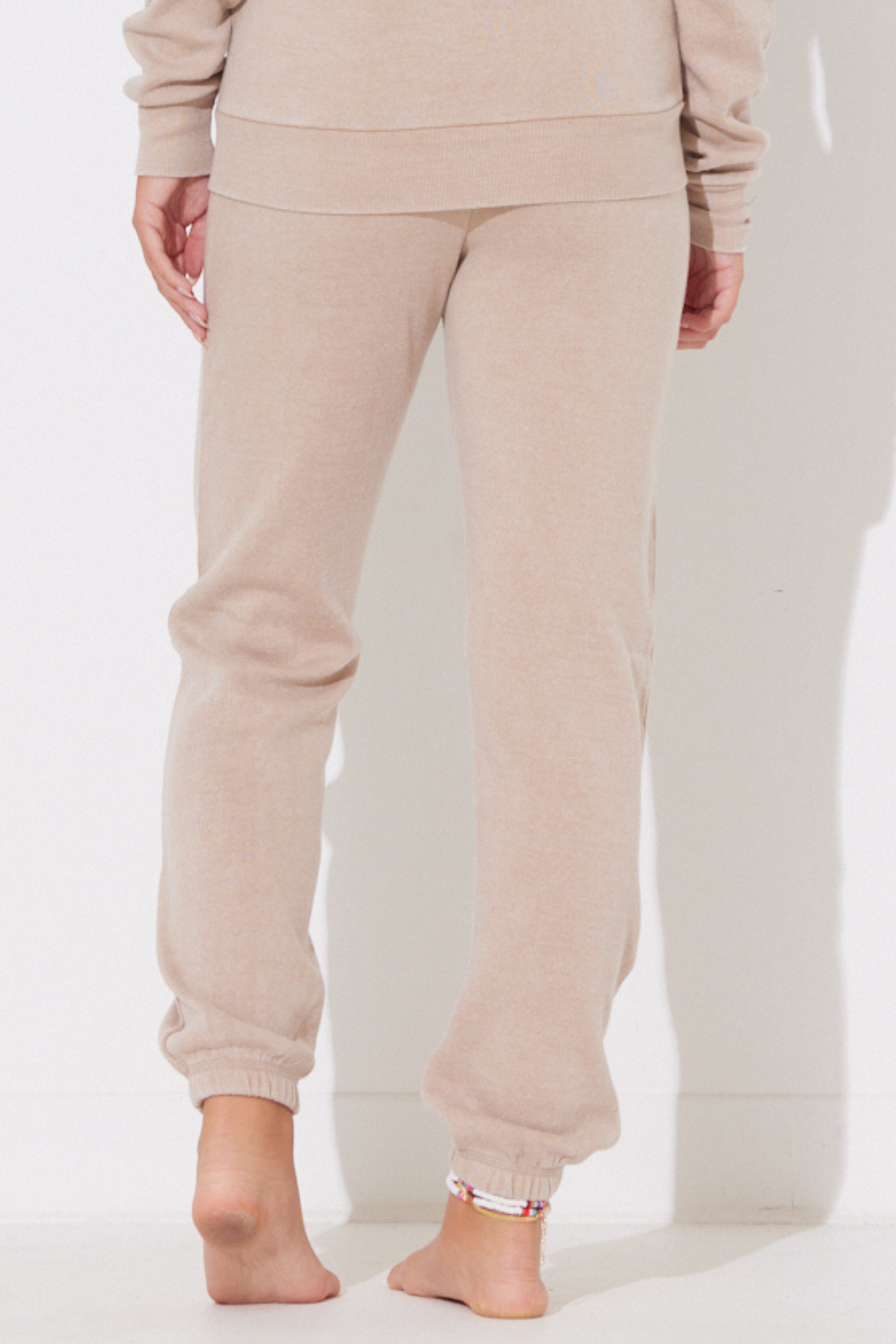 Warm Sands Burnout Scrunch Bottom Sweatpants w Wrap Cords