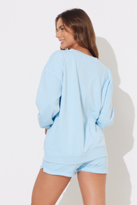 Sea Blue Surf Wash Crewneck
