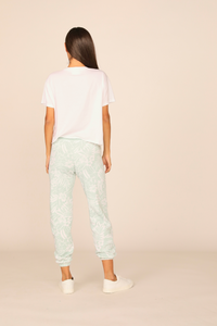 Baby Mint Printed Burnout Fleece Jogger