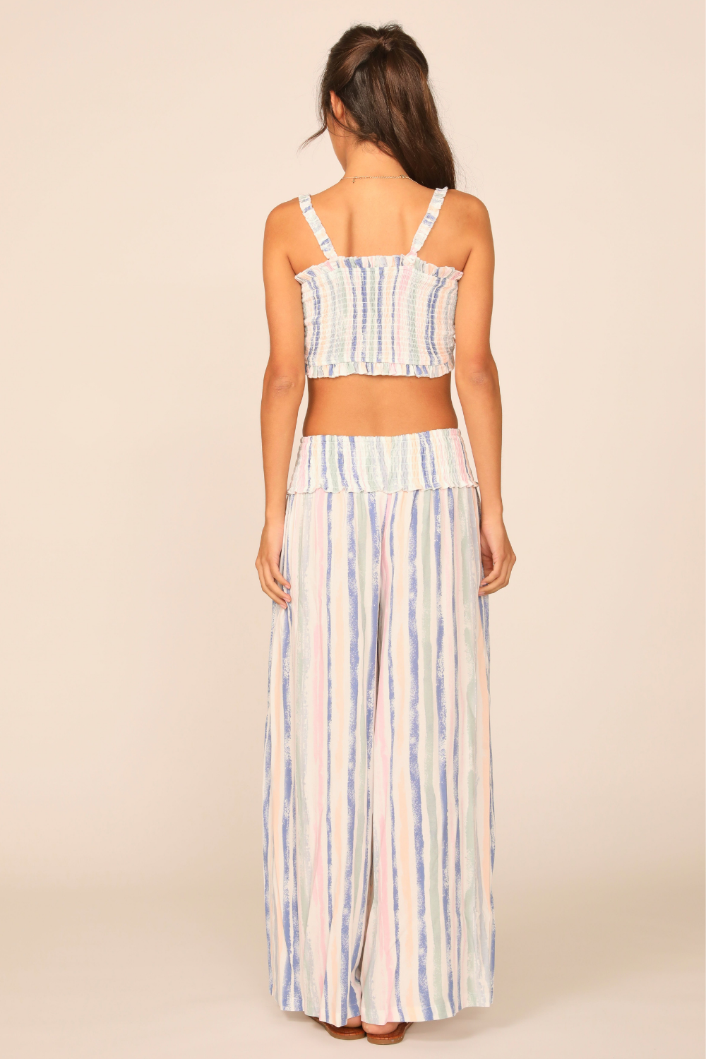 Quiet Harbor Stripe Tie Front Tank