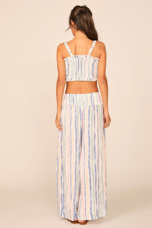 Quiet Harbor Stripe Tie Front Tank