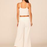 Coconut Milk Rib Knit Twist Front Tank
